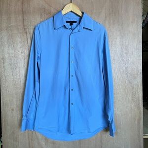 Express Design Studio Blue Long Sleeve Dress Shirt Medium M